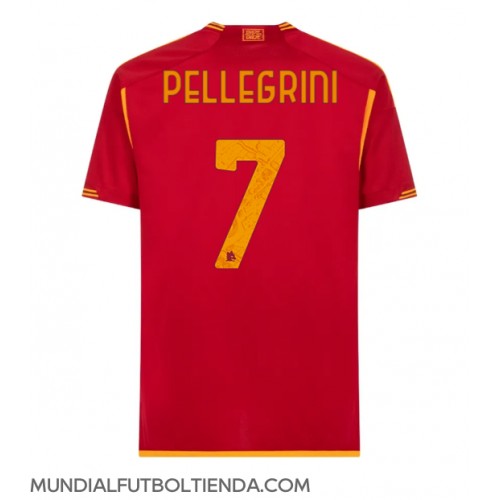 Camiseta AS Roma Lorenzo Pellegrini #7 Primera Equipación Replica 2023-24 mangas cortas